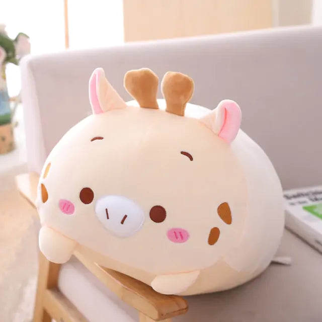 Almohada de animales de dibujos animados de felpa suave