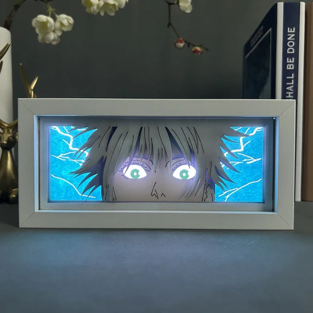 Lámpara de anime 3D tallada en papel Uchiha Itachi