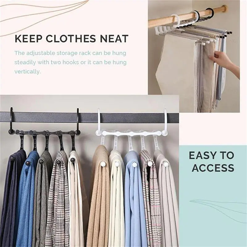 Colgador multifuncional plegable para almacenamiento de pantalones, colgador de ropa