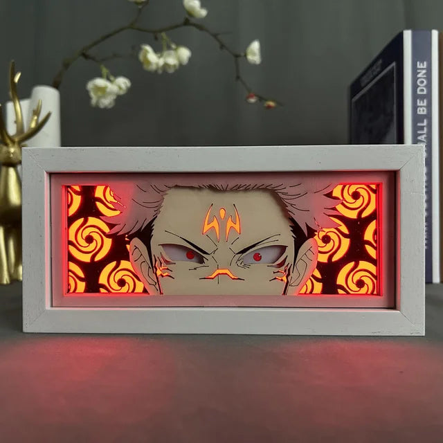 Lámpara de anime 3D tallada en papel Uchiha Itachi