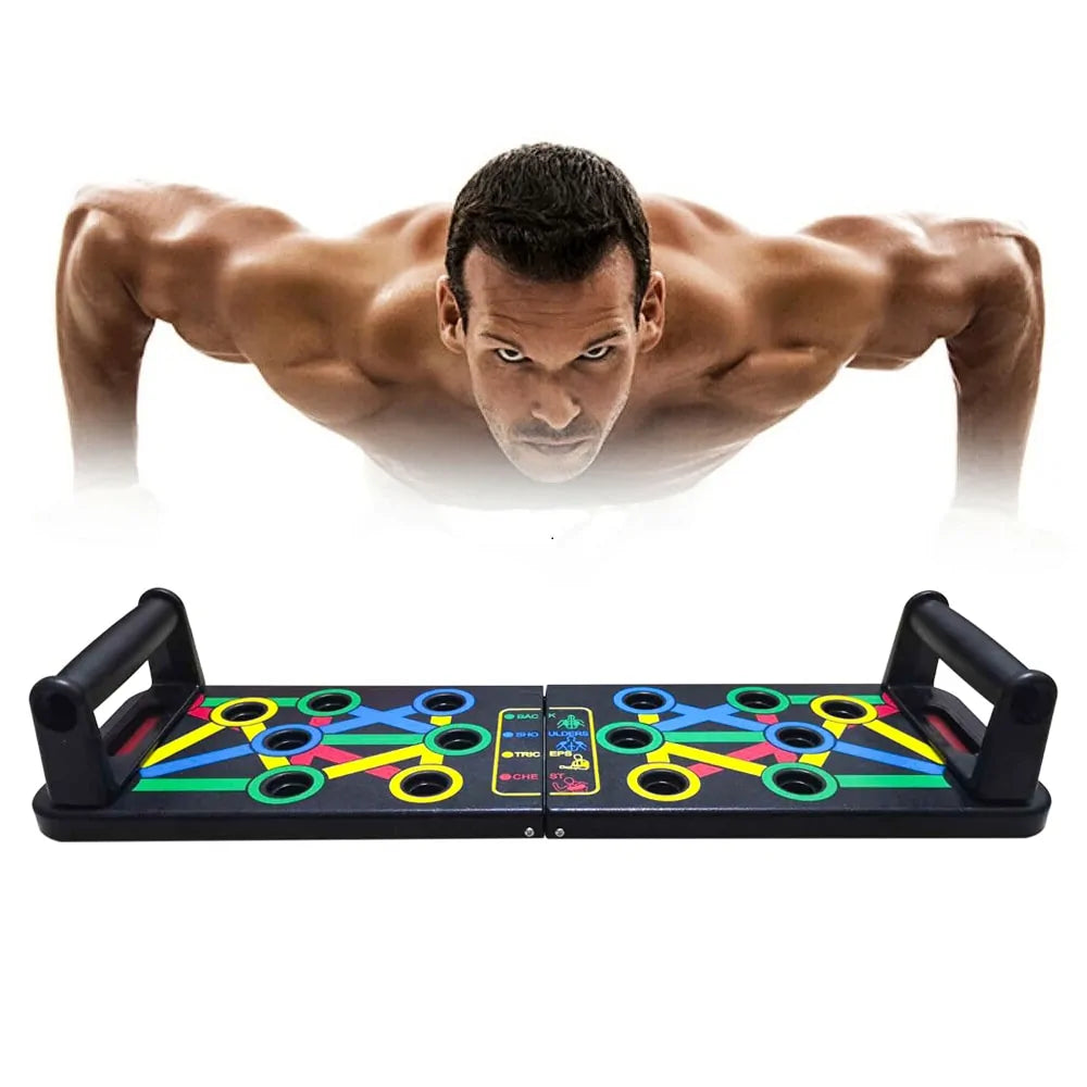 Equipo de gimnasio de fitness con tabla de flexión 14 en 1