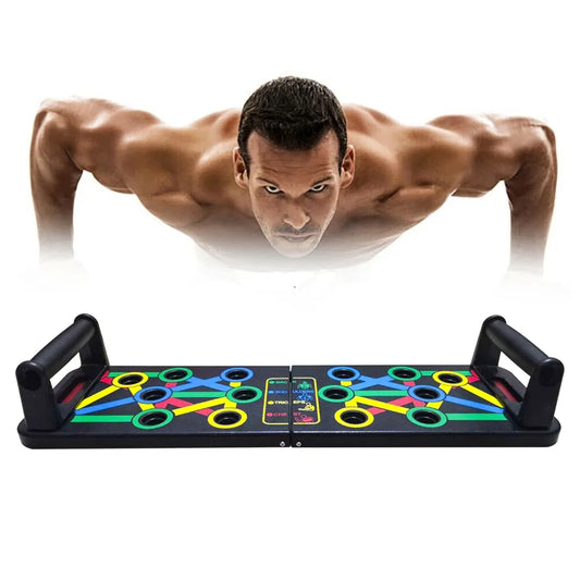 Equipo de gimnasio de fitness con tabla de flexión 14 en 1