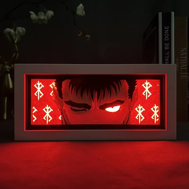 Lámpara de anime 3D tallada en papel Uchiha Itachi