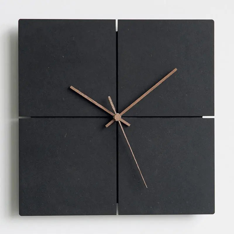 Reloj de pared negro estilo nórdico
