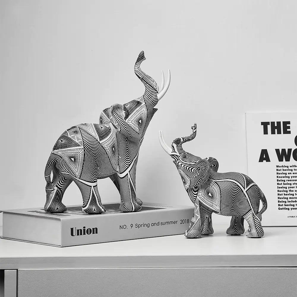 Pintura Arte Elefante Esculturas Y Figuras Decoración Moderna