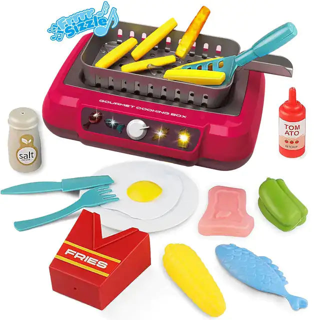 Caja de cocina gourmet para juegos de simulación para niños