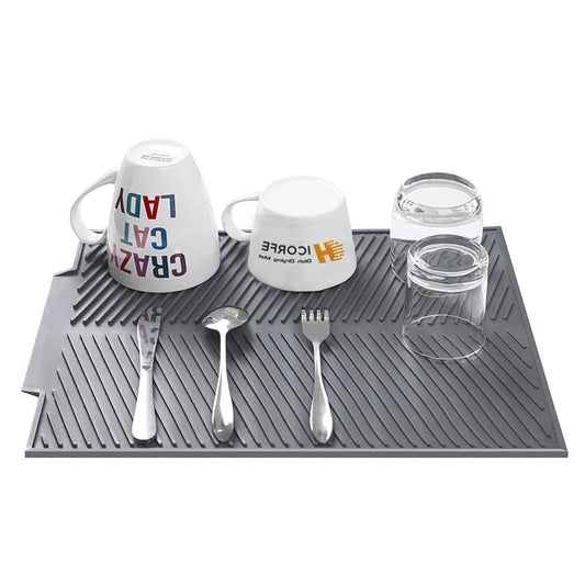 Estera de secado de platos de silicona grande