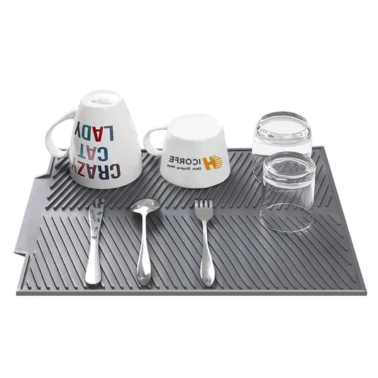 Estera de secado de platos de silicona grande