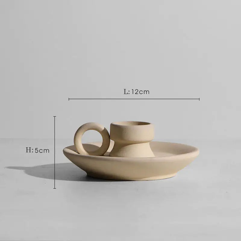 Adornos florales de jarrón de cerámica minimalista moderno