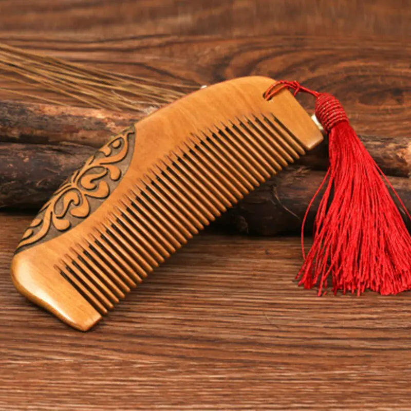 Peine de madera de durazno viejo boutique engrosado