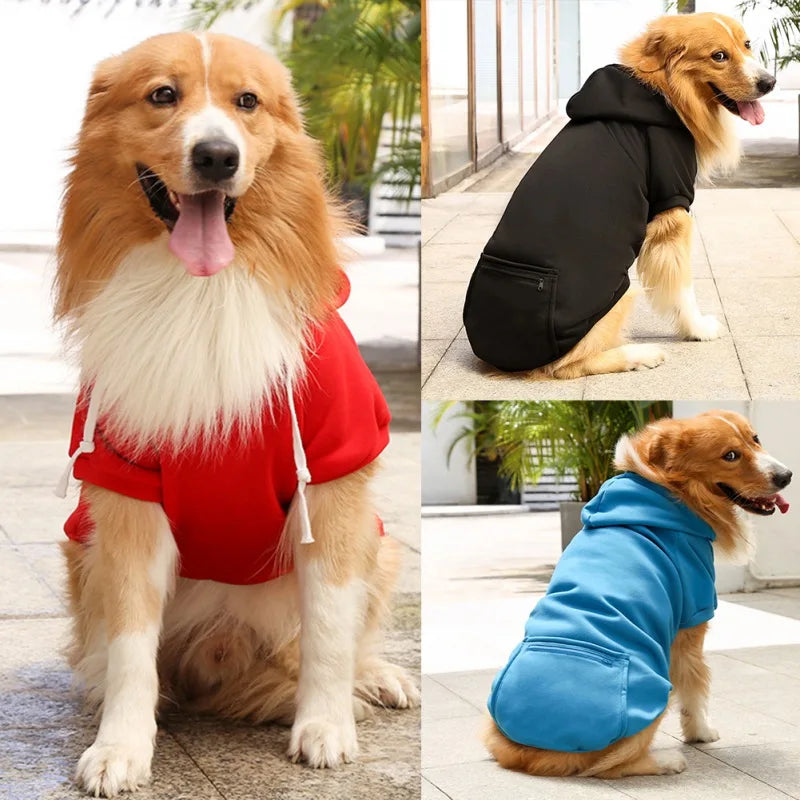 Sudaderas con capucha cálidas para perros medianos y grandes