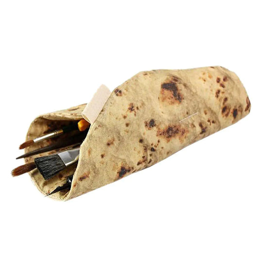 Estuche para lápices con rollo de burrito