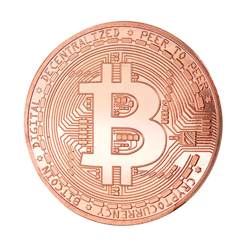 1 pieza de moneda Bitcoin chapada en oro coleccionable