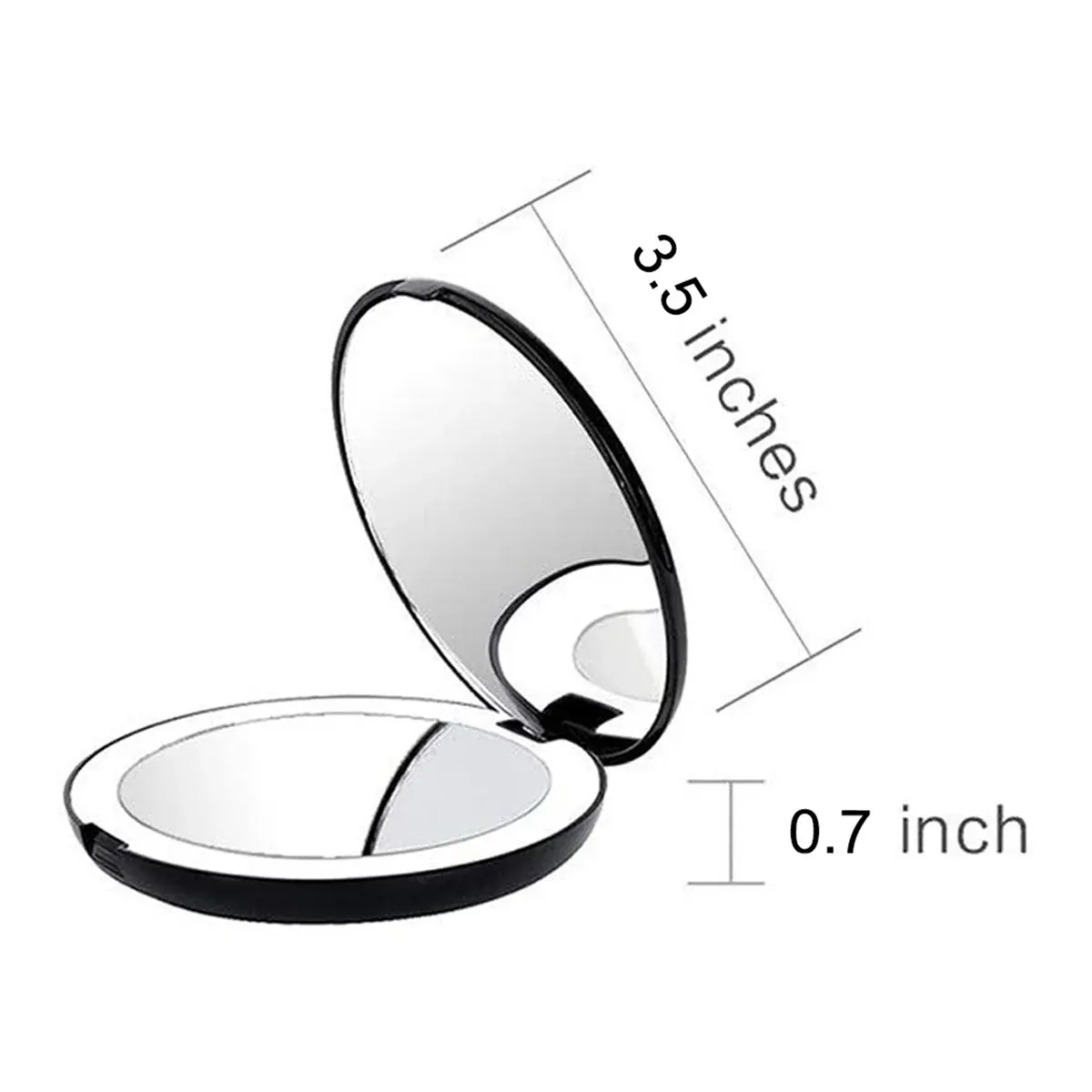 Espejo de maquillaje plegable LED