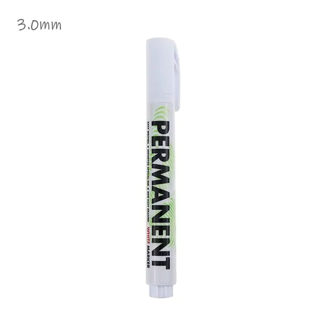 Bolígrafo de gel marcador blanco.