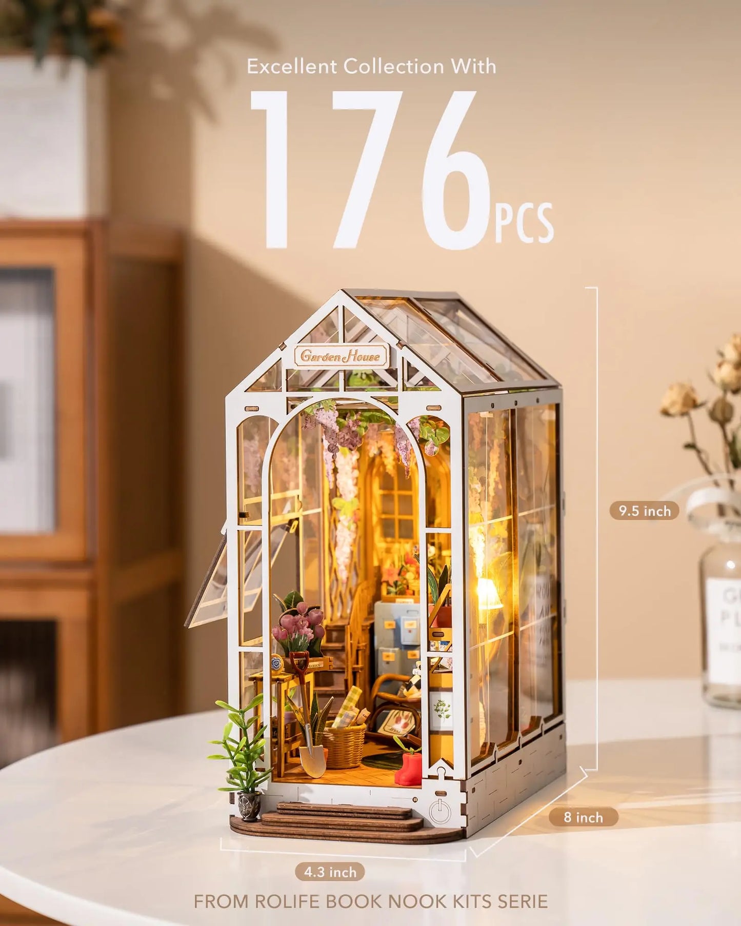 Mini kit de rincón de libros para casa de jardín