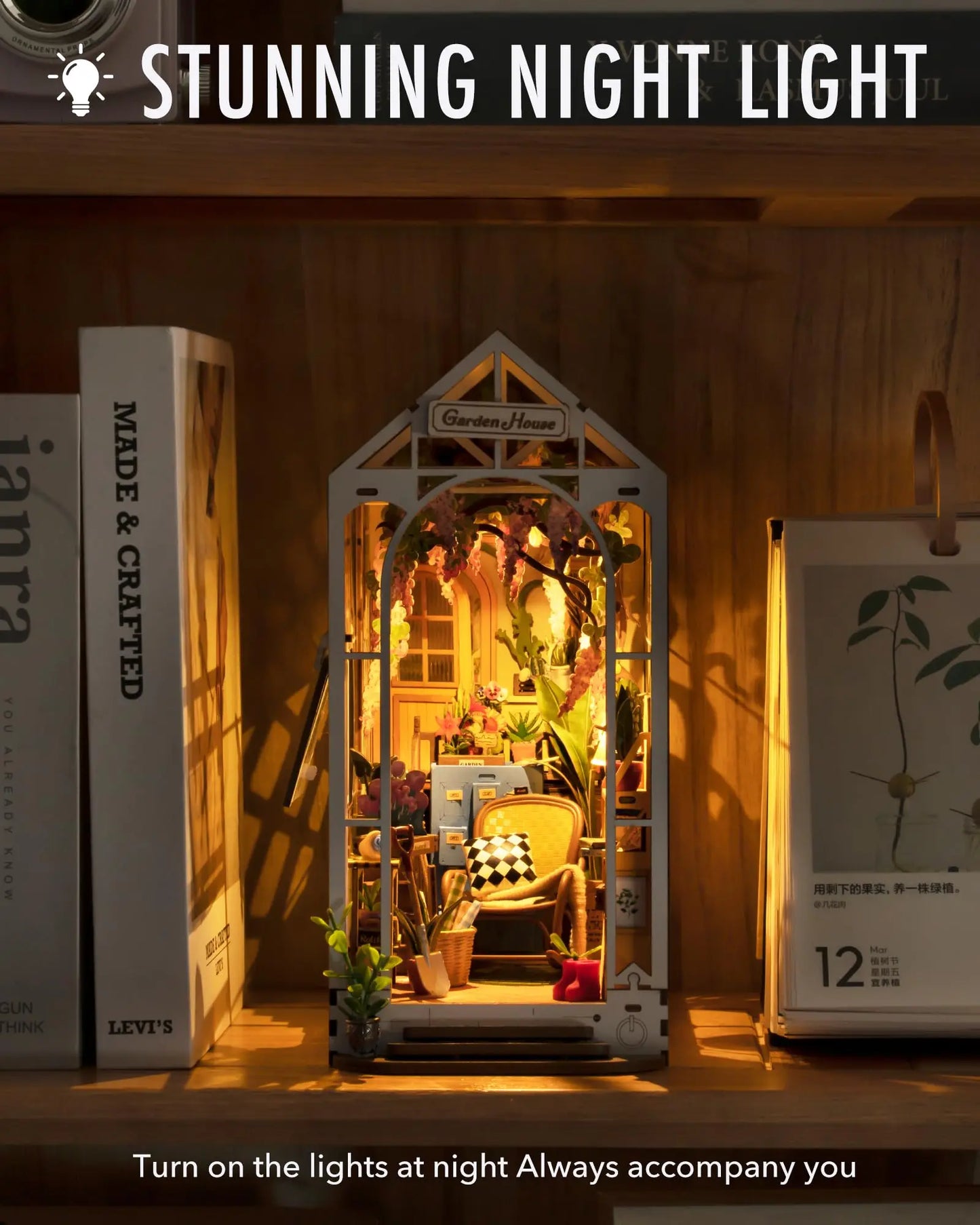Mini kit de rincón de libros para casa de jardín