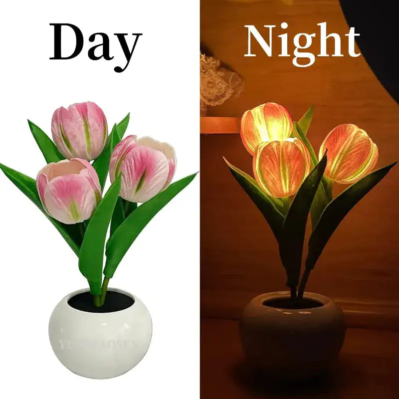 Lámpara LED de tulipán Flor de simulación nocturna