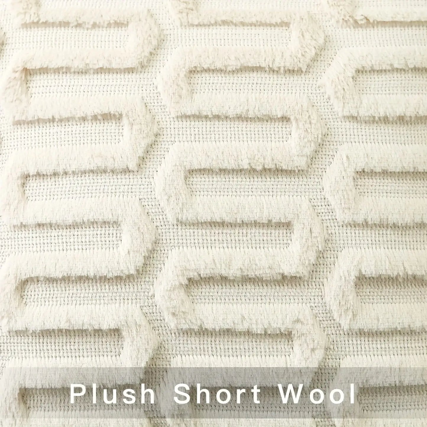 Geometric Square Plush Pillow Cover – 2pcs Set