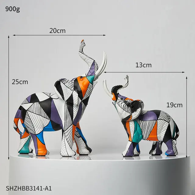 Pintura Arte Elefante Esculturas Y Figuras Decoración Moderna