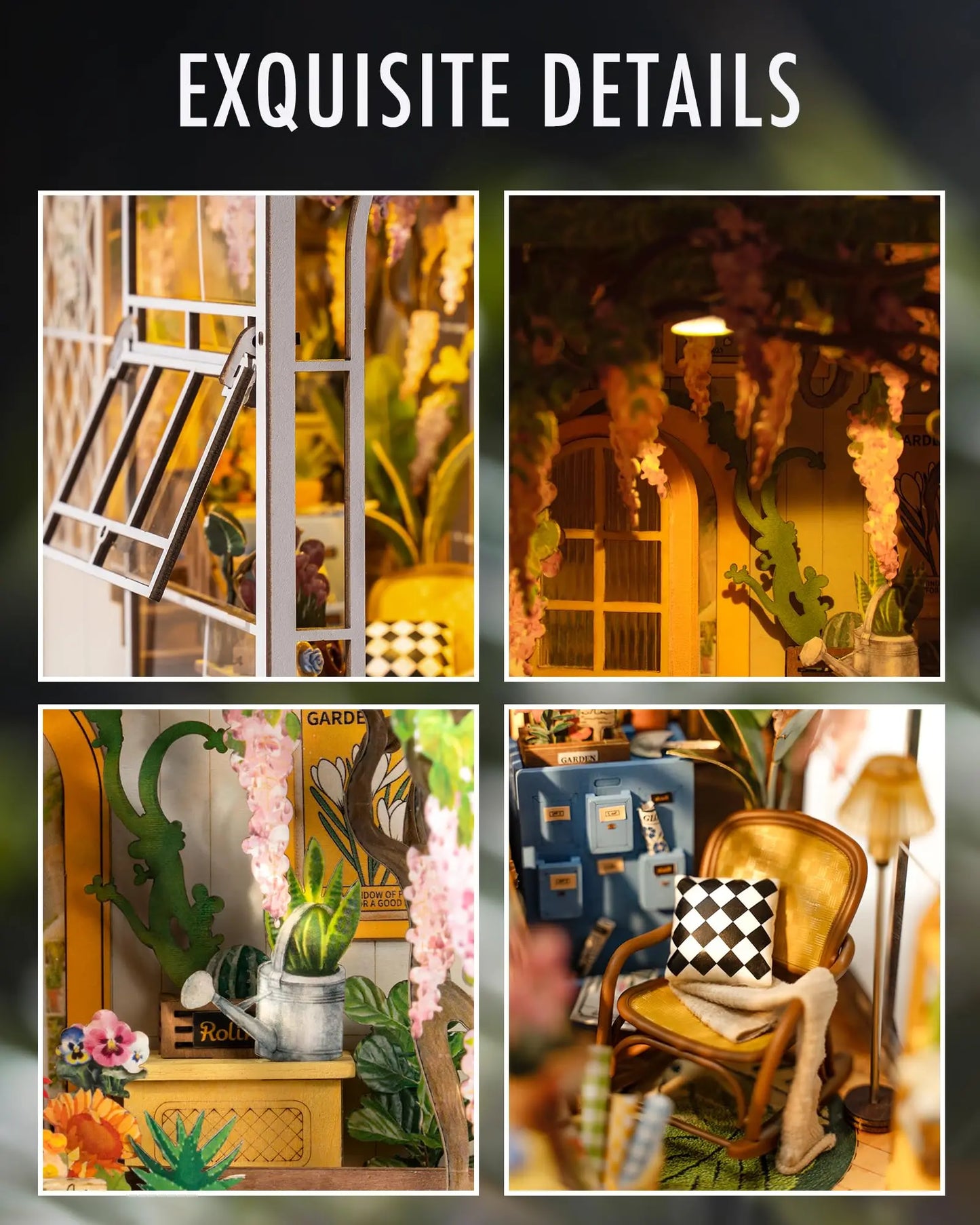 Mini kit de rincón de libros para casa de jardín