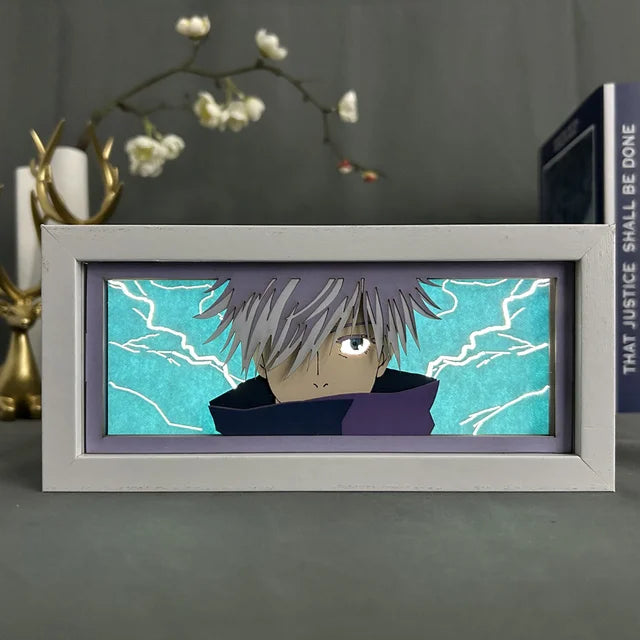 Lámpara de anime 3D tallada en papel Uchiha Itachi
