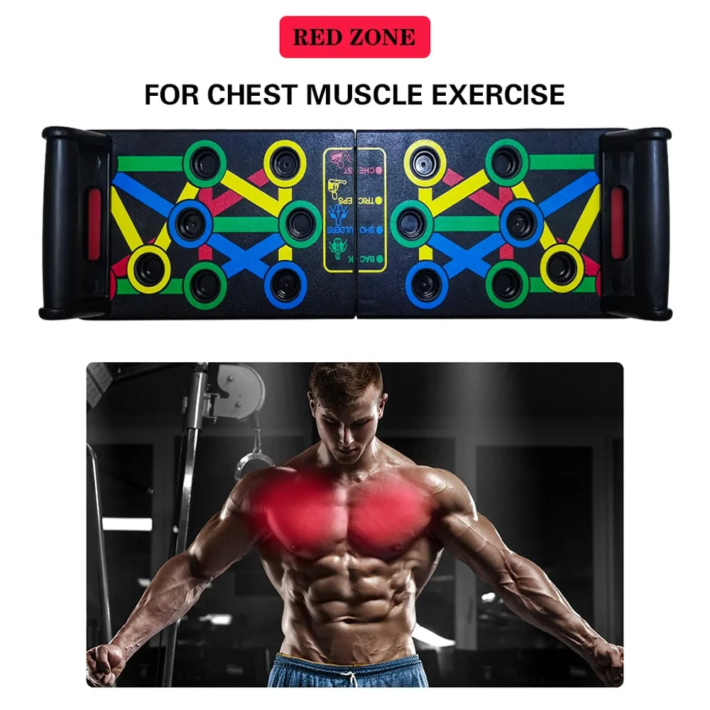 Equipo de gimnasio de fitness con tabla de flexión 14 en 1