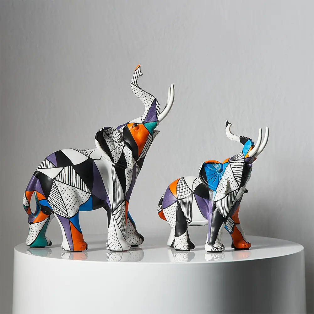Pintura Arte Elefante Esculturas Y Figuras Decoración Moderna