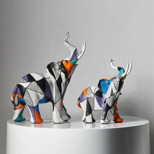 Pintura Arte Elefante Esculturas Y Figuras Decoración Moderna
