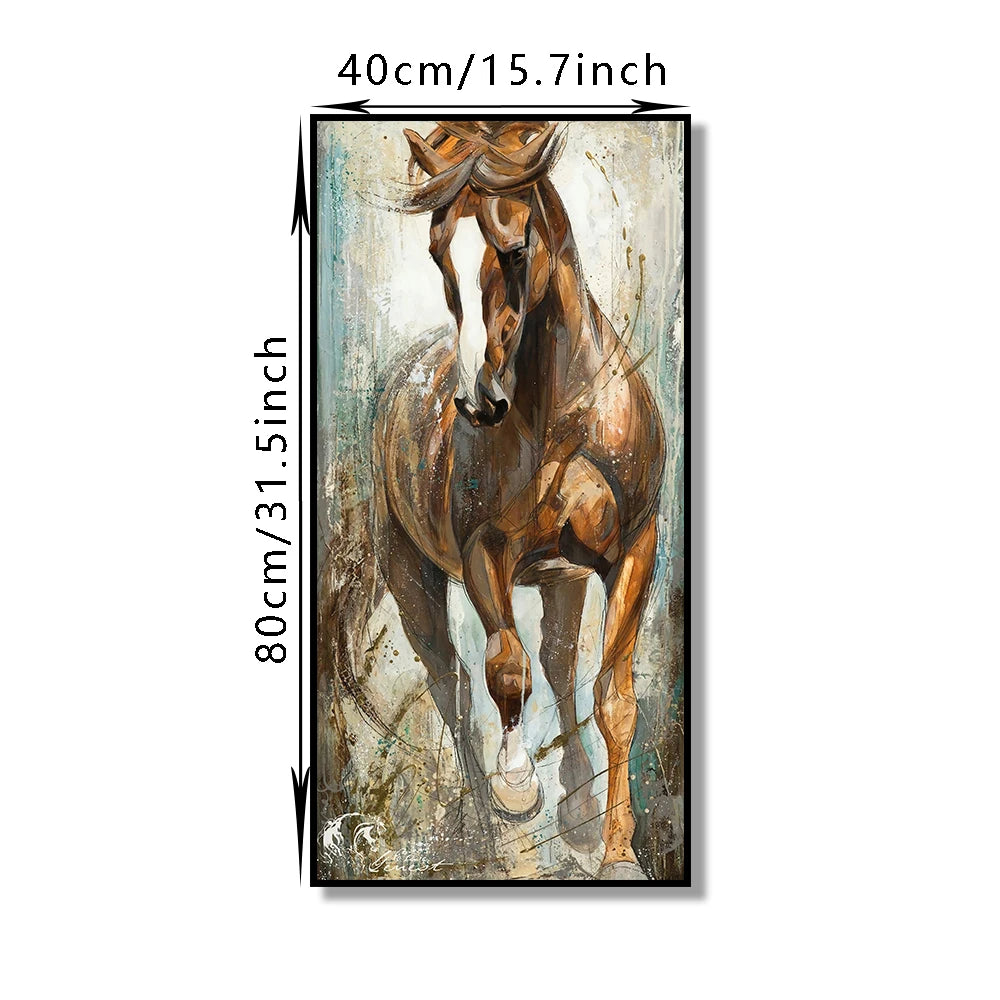 Cuadro abstracto de caballo animal Póster