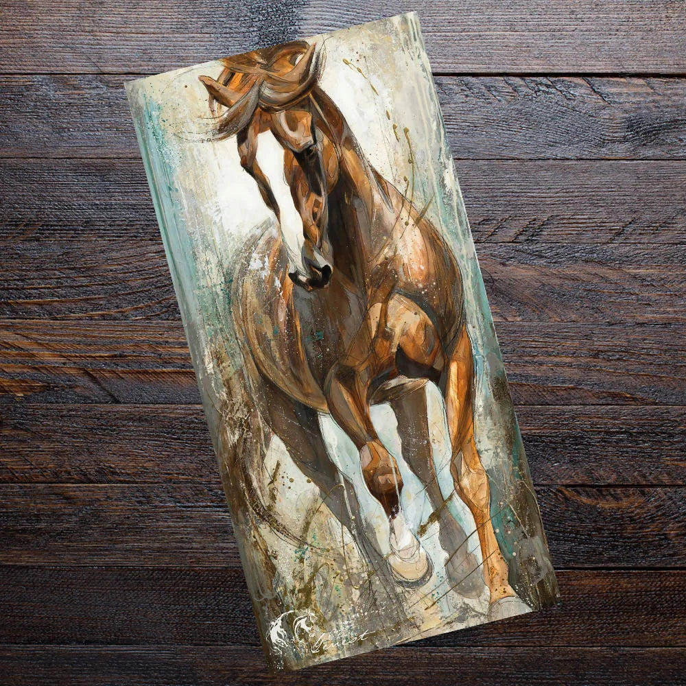 Cuadro abstracto de caballo animal Póster