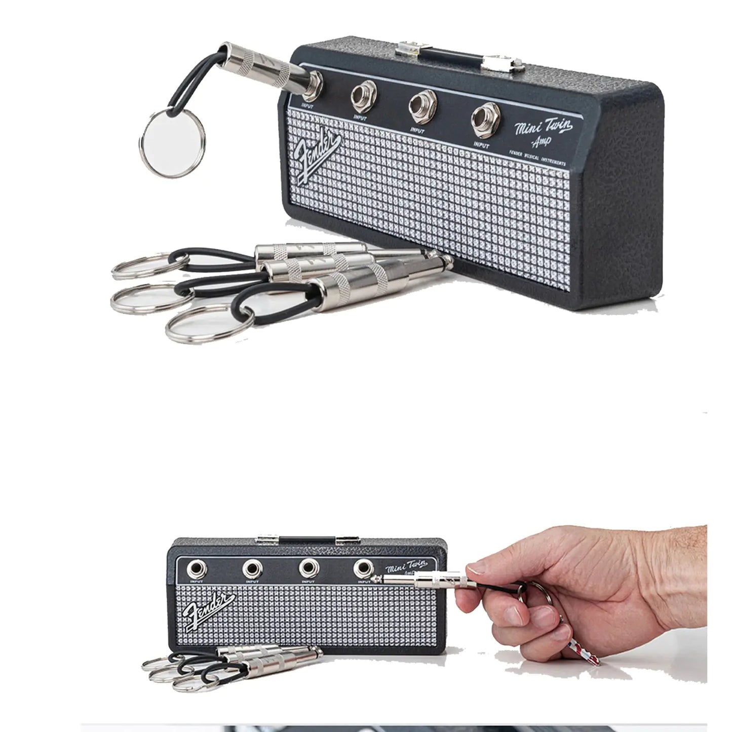Ganchos de almacenamiento para llavero de guitarrista