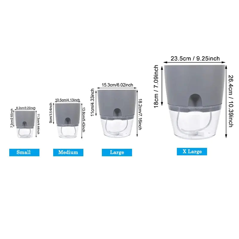 Transparent Self Watering Flowerpot