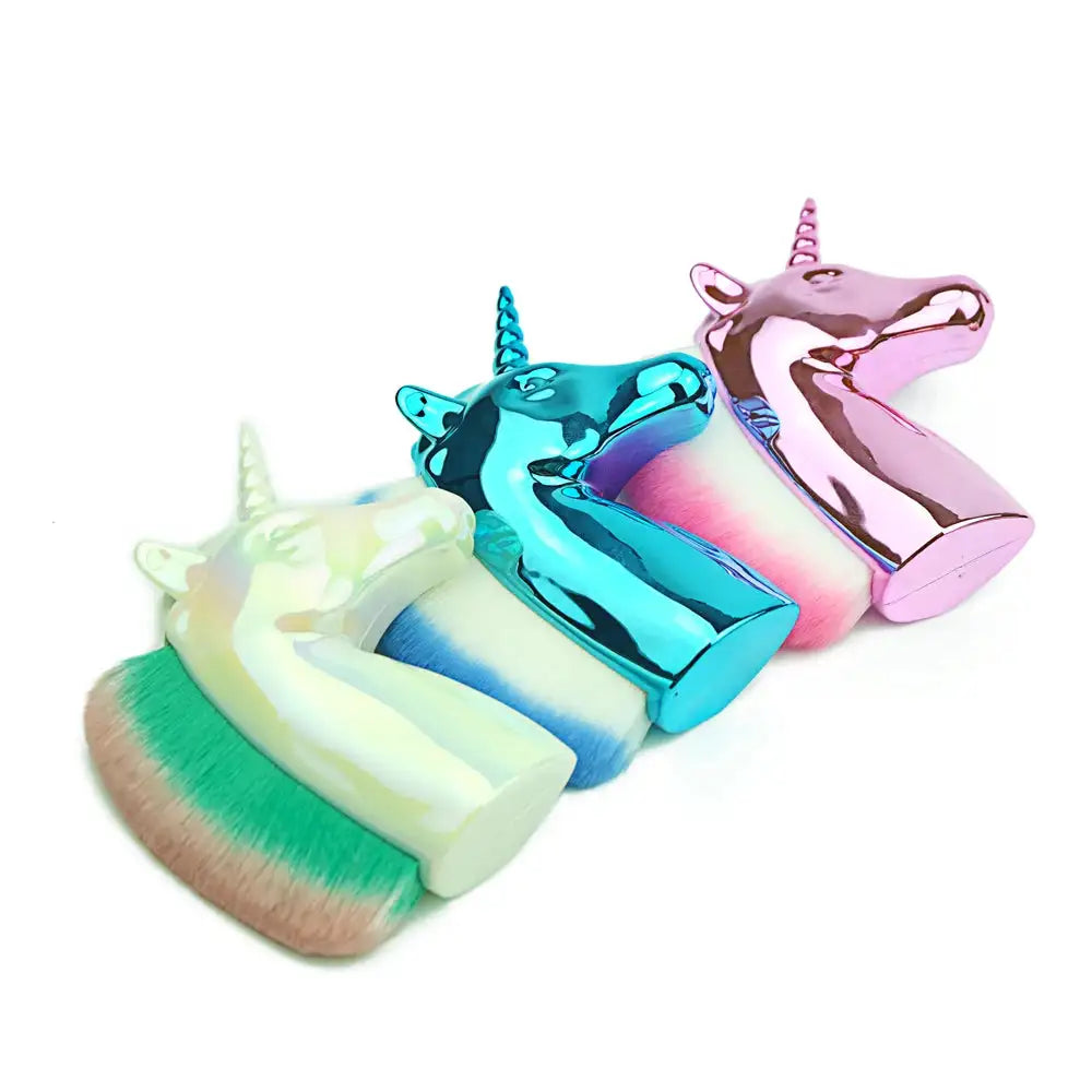 Cepillo para polvo de uñas de unicornio