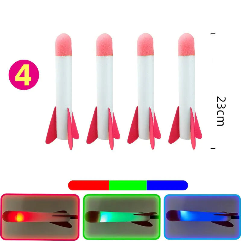 Lanzador de pies para cohetes de aire al aire libre para niños