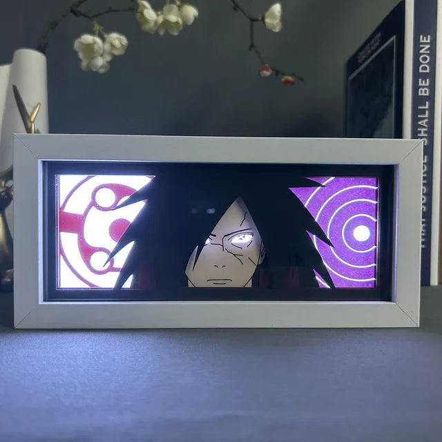 Lámpara de anime 3D tallada en papel Uchiha Itachi