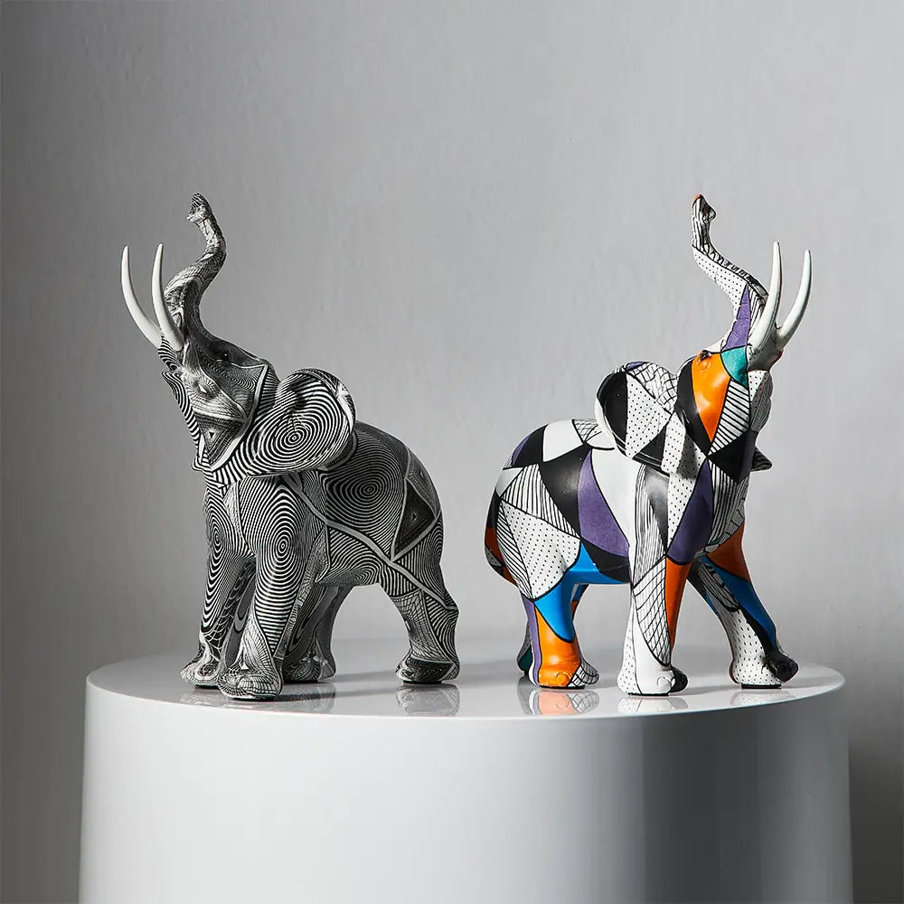 Pintura Arte Elefante Esculturas Y Figuras Decoración Moderna