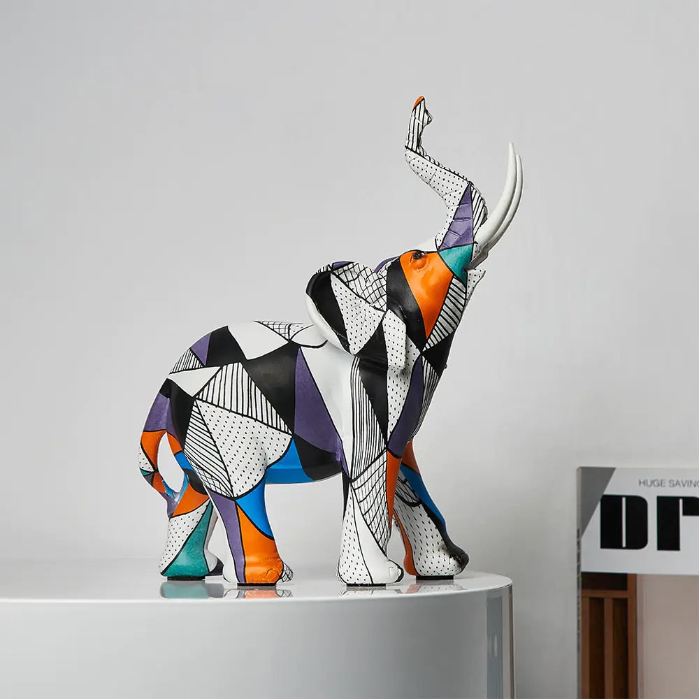 Pintura Arte Elefante Esculturas Y Figuras Decoración Moderna