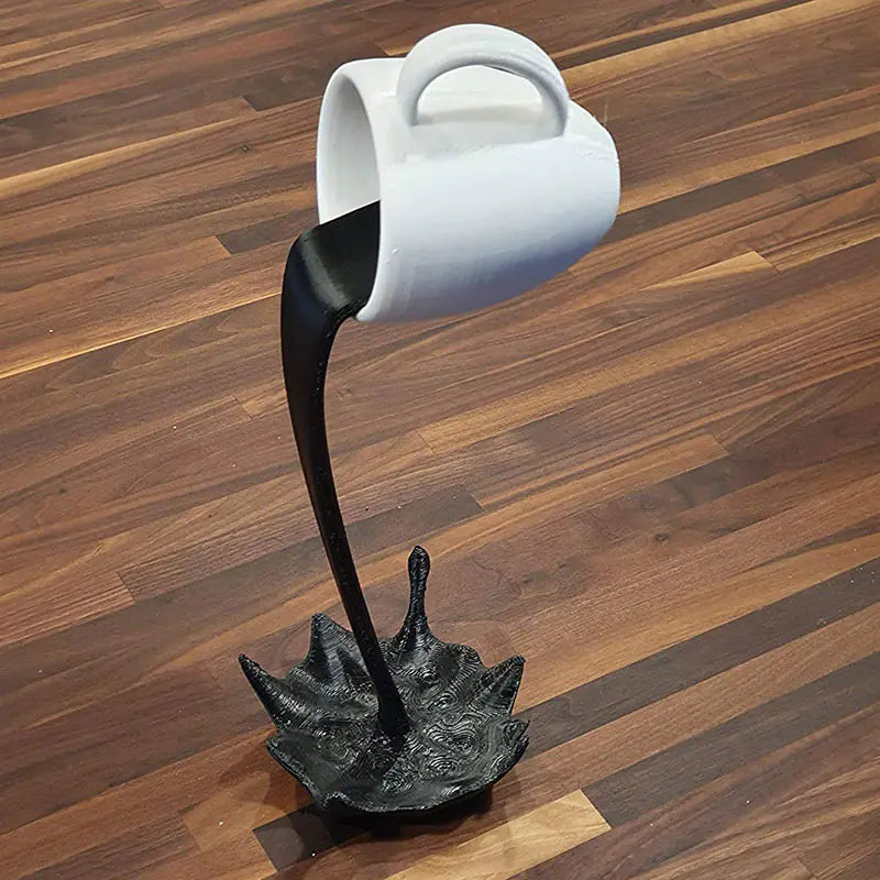 Estatuas de resina flotante taza de café arte escultura cocina hogar