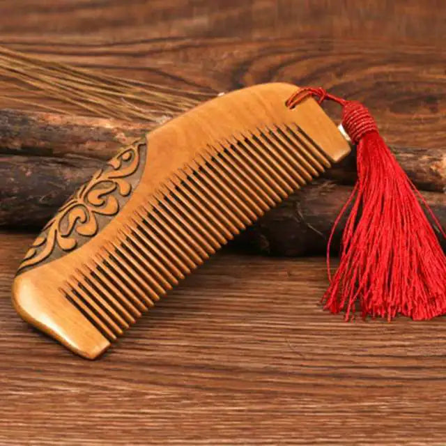 Peine de madera de durazno viejo boutique engrosado