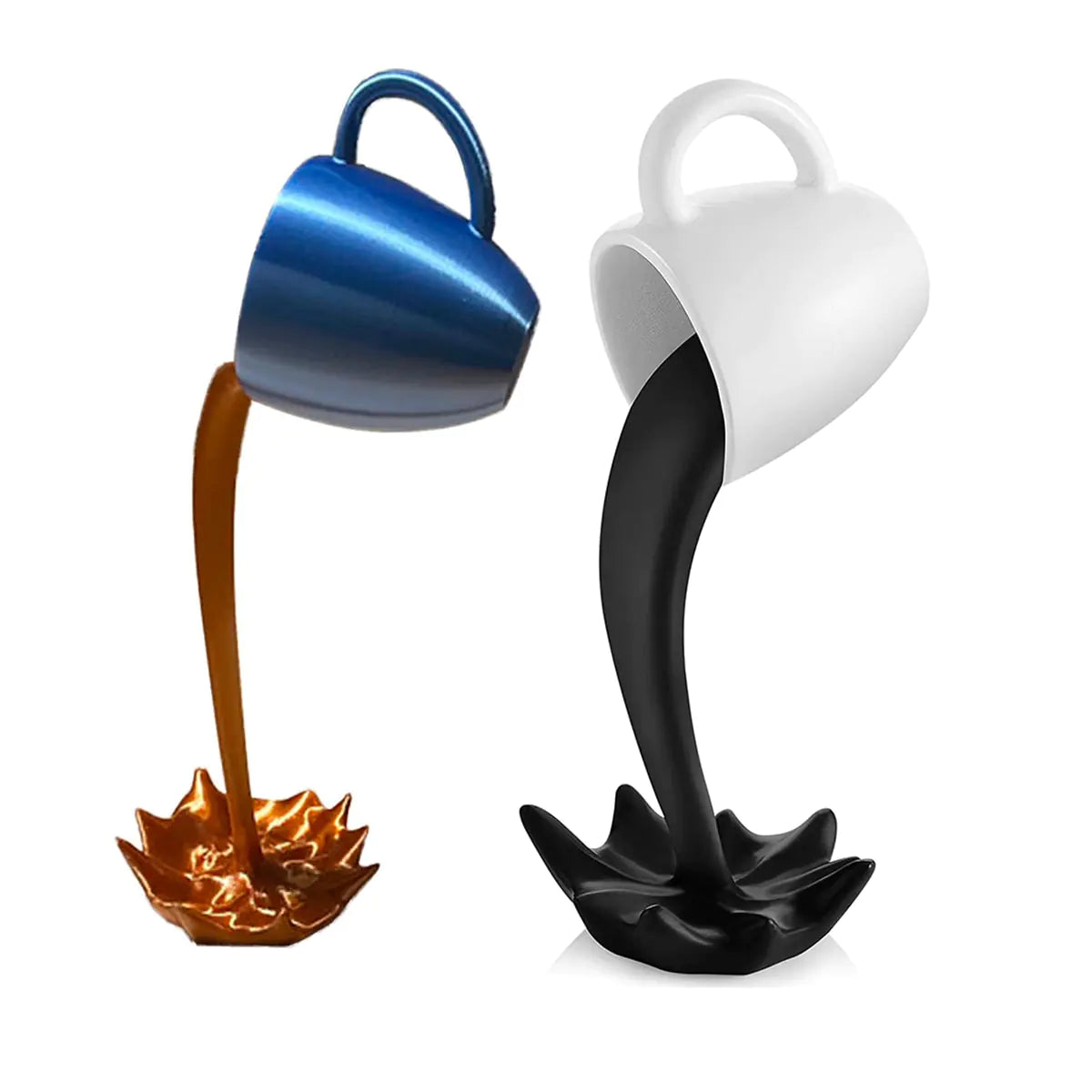 Estatuas de resina flotante taza de café arte escultura cocina hogar
