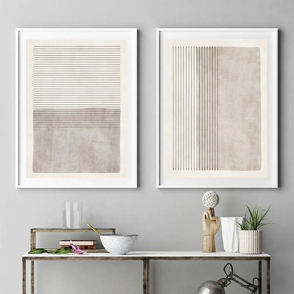 Abstract Line Canvas Painting