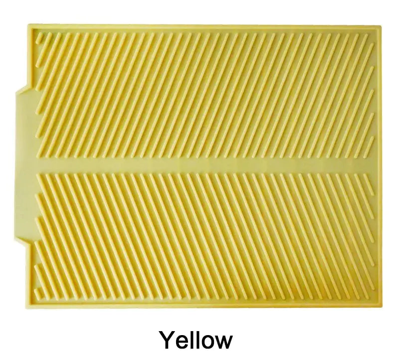 Estera de secado de platos de silicona grande