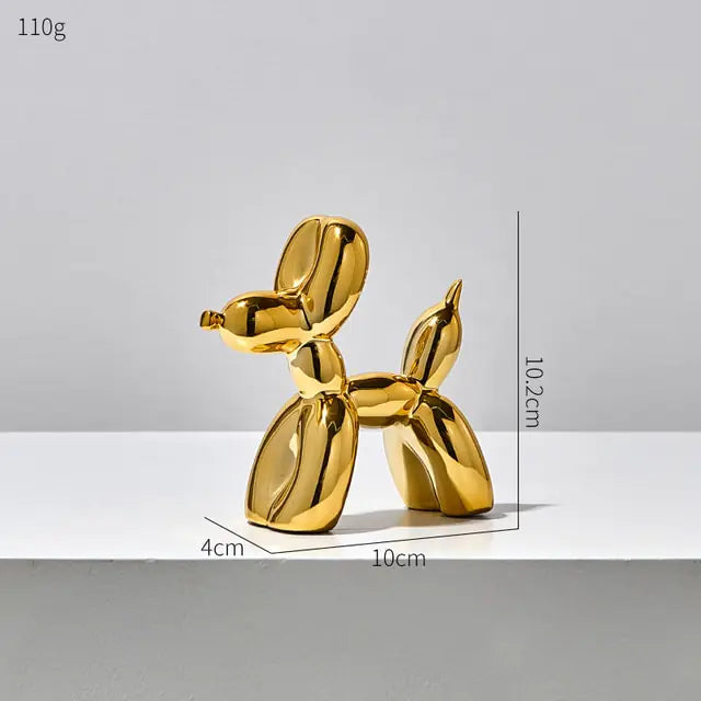 Nordic Checkerboard Balloon Dog Sculpture