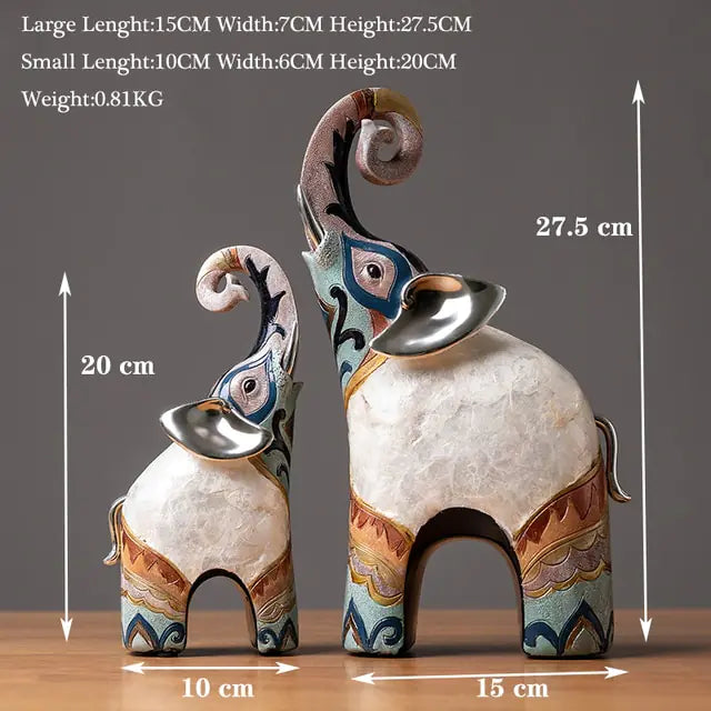 Pintura Arte Elefante Esculturas Y Figuras Decoración Moderna