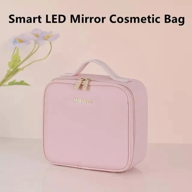 Estuche cosmético LED inteligente con espejo