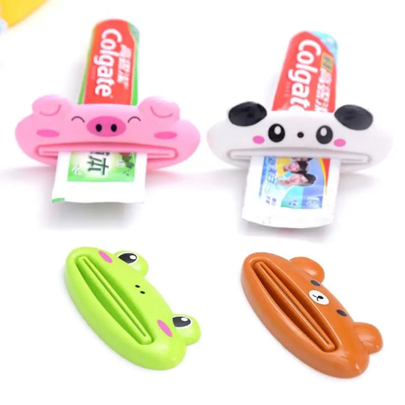 Dispensador de pasta de dientes para el hogar y el baño, exprimidor de pasta dental de plástico, Soporte rodante, 1 piezas