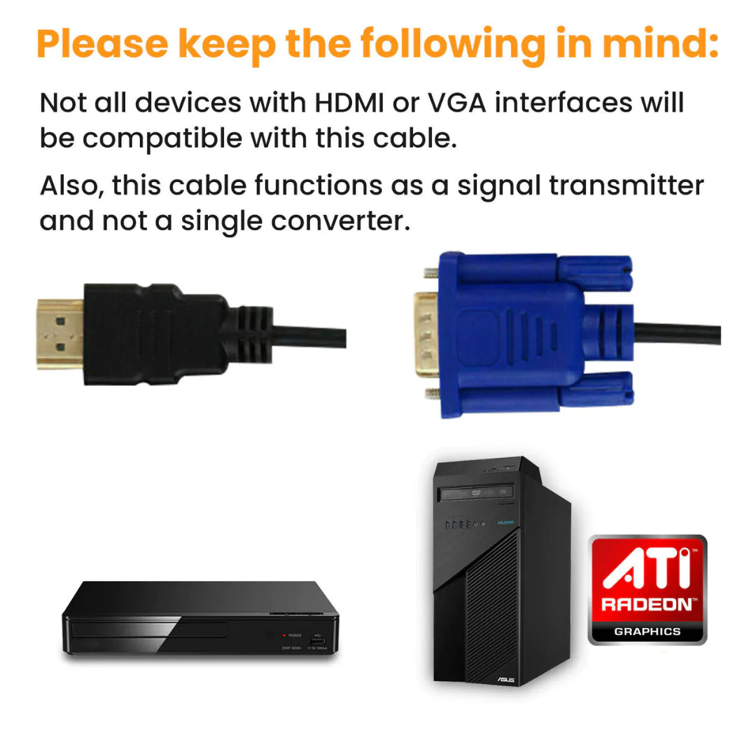 Cable HDMI macho a VGA macho