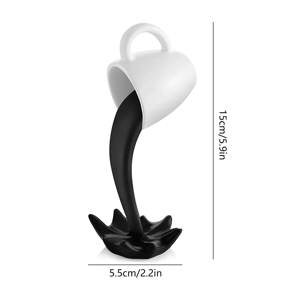 Estatuas de resina flotante taza de café arte escultura cocina hogar
