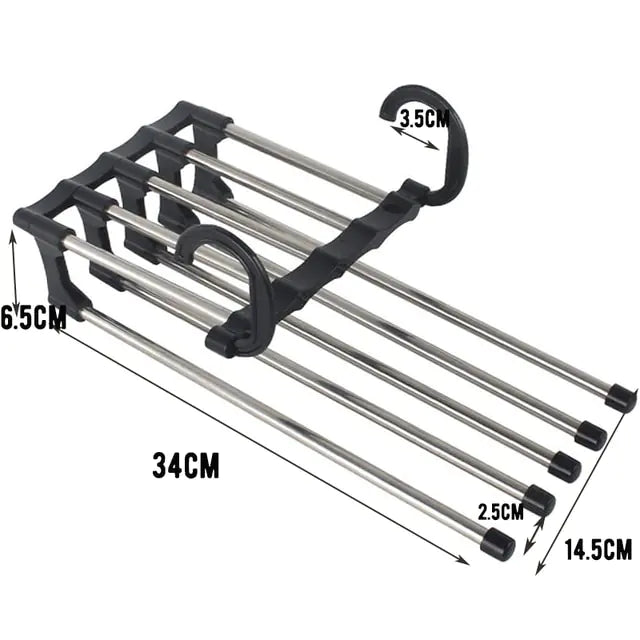 Colgador multifuncional plegable para almacenamiento de pantalones, colgador de ropa